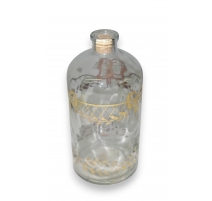 Bouteille à vin, décor doré