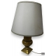 Lampe laquée ronce, socle doré