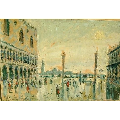 Painting "View of Venice" sign
