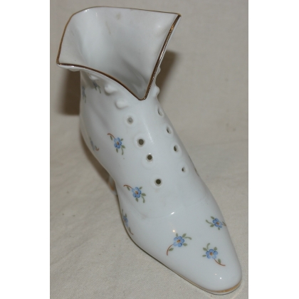 Chaussure en porcelaine allemande décor