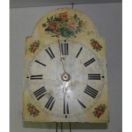 "Black Forest" painted wooden clock by Moinat SA – Antiques and home décor