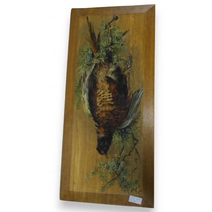  Huile sur panneau "Trophée de chasse" sur  Moinat SA  - Antiquités décoration