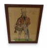Aquarelle "Costumes de Genève", 1814 de