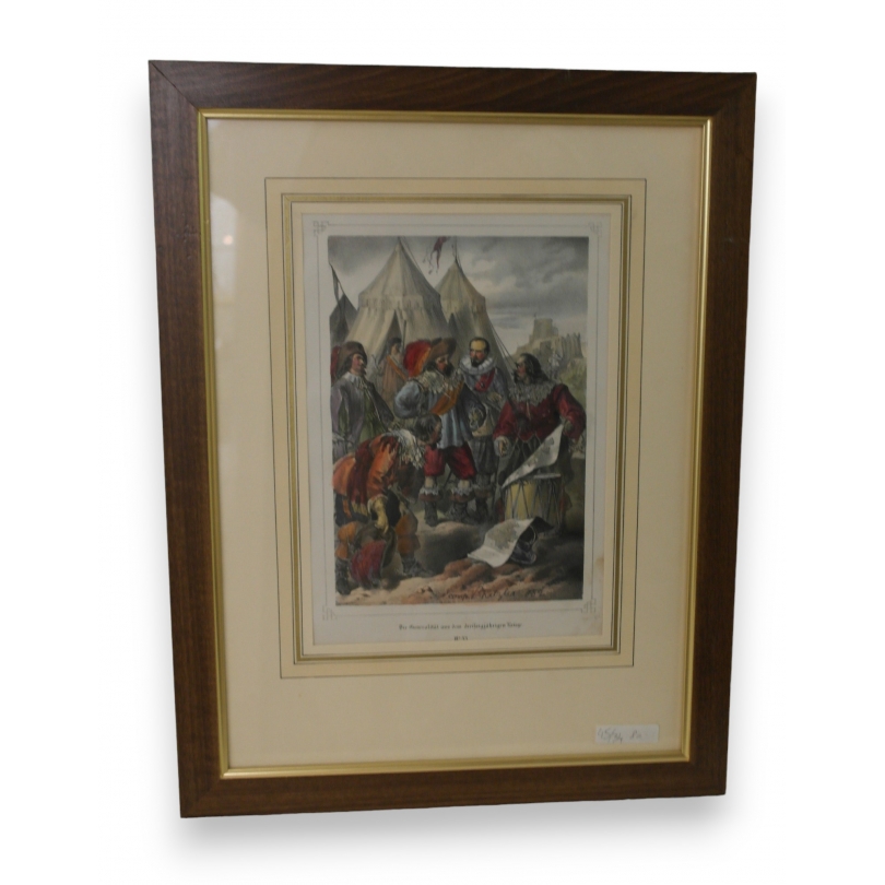 Engraving "Die Generalität aus dem" by Moinat SA – Antiques and decorative items – Engravings, lithographs