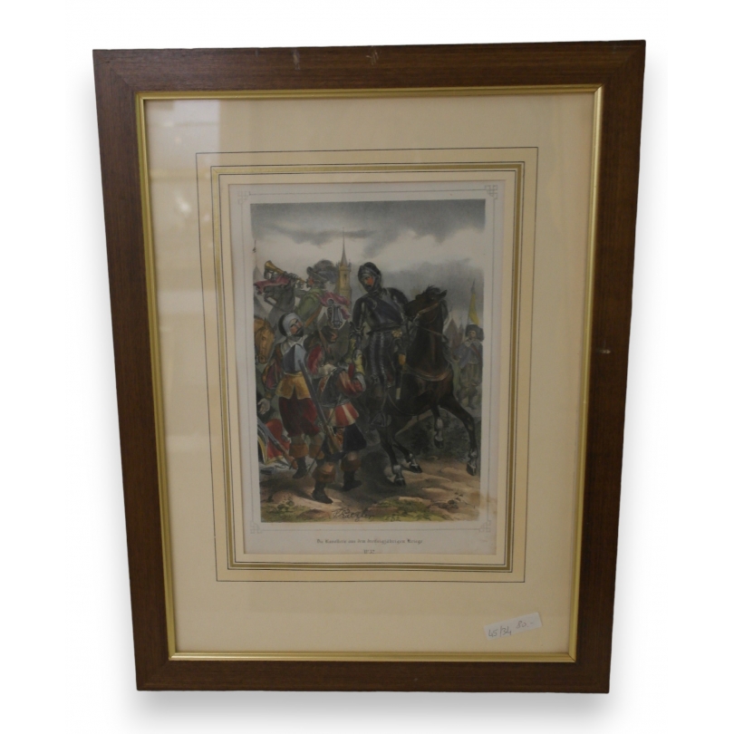 Engraving "Die Kavallerie aus dem" by Moinat SA – Antiques and decorative items – Engravings, lithographs