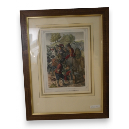 Engraving: "Artillerie und Fuhrwesen aus Moinat SA" – Antiques and decorative items – Engravings, lithographs