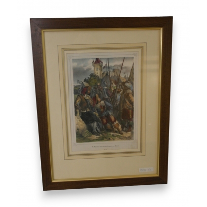 Engraving "Die Infanterie aus dem" by Moinat SA – Antiques and decorative items – Engravings, lithographs