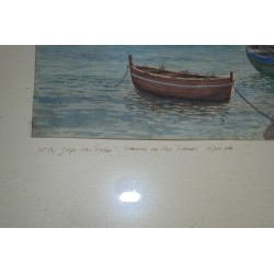Aquarelle "Golfe des Fosses" signée E.  sur Moinat SA  - Antiquités décoration -  Gouaches, Aquarelles, Pastels