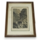 Gravure "Packhorses traversing a mountain pass"