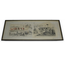 Lithographie "La Chasse à la liberté"