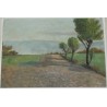Paintings | Oil on cardboard, ‘Le Salève’, signed at Moinat SA  – Antiques and home décor