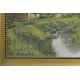 Huile sur toile "Canal d'Yverdon" de J. JACCARD