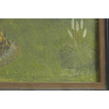 Paintings | Oil on panel "Garden on the banks of the Moinat SA" – Antiques and home décor