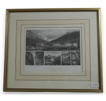 Gravure "Souvenir von Leuk" Loëche