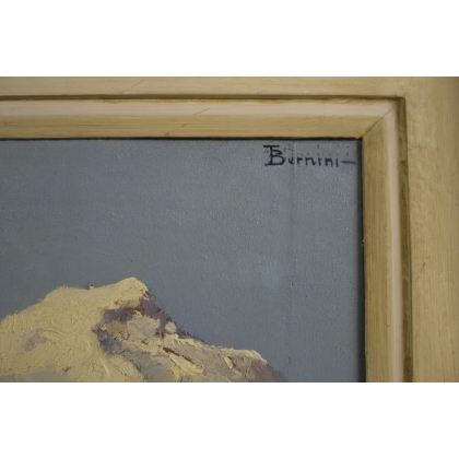 Paintings | Oil on canvas ‘Mountains’ signed Moinat SA  – Antiques and home décor