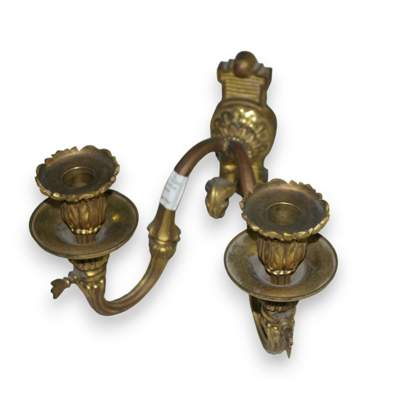  Appliques Louis XVI en bronze 2 bras sur  Moinat SA  - Antiquités décoration