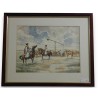 Aquarelle "Gauchos au puit" signé Maday  sur Moinat SA  - Antiquités décoration -  Gouaches, Aquarelles, Pastels