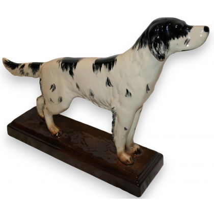 Chien en faïence signé S. RANGONOL
