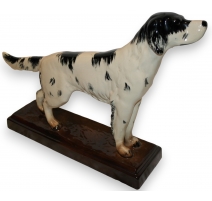 Chien en faïence signé S. RANGONOL