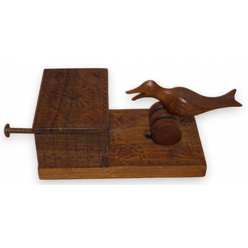 Wooden cigarette dispenser at  Moinat SA  - Antiques and home décor