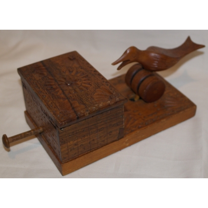 Wooden cigarette dispenser at  Moinat SA  - Antiques and home décor
