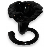 Vase "Corne d'abondance" en verre noir