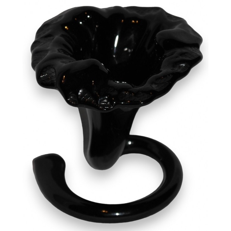 Vase "Corne d'abondance" en verre noir
