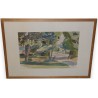 Aquarelle "La Neuveville" signée M.  sur Moinat SA  - Antiquités décoration -  Gouaches, Aquarelles, Pastels