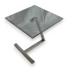  Table bout de canapé en verre et alu sur  Moinat SA  - Antiquités décoration