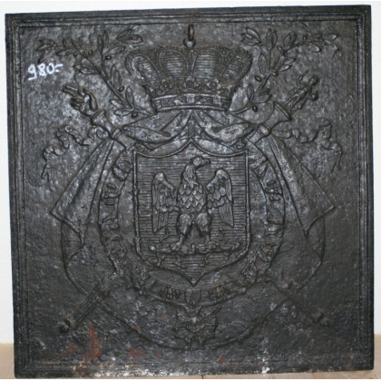  Plaque de cheminée en fonte sur  Moinat SA  - Antiquités décoration