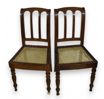 Paire de chaises en acajou de Jansen