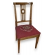 Chaise Directoire, siège recouvert