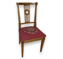 Chaise Directoire, siège recouvert