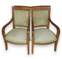 Paire de fauteuils Directoire