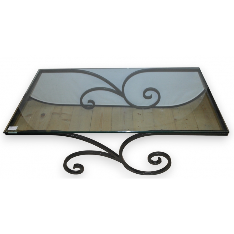  Table basse en laiton laqué noir, sur  Moinat SA  - Antiquités décoration