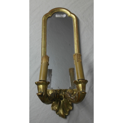  Paire d'appliques-miroirs en bois doré sur  Moinat SA  - Antiquités décoration