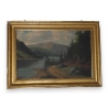 Huile sur toile "Lac" non signé