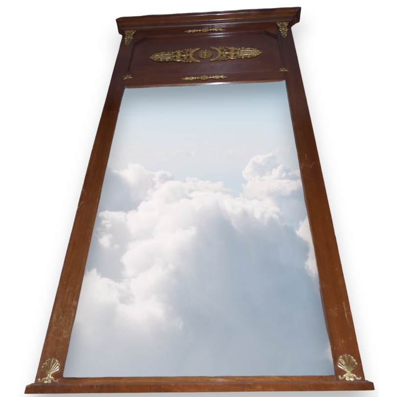  Miroir Empire en acajou sur  Moinat SA  - Antiquités décoration