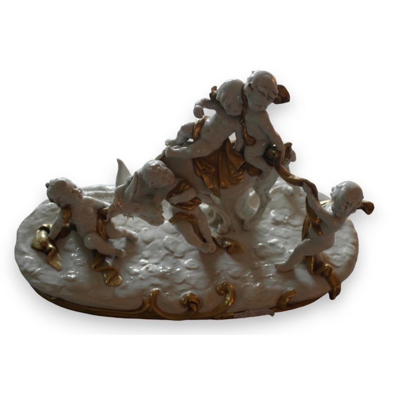 "Children Playing with a Goat" sculpture on Moinat SA – Antiques and Decor