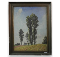 Huile sur toile "Arbres" signée G. FRANCOIS