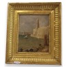 Paintings | Oil on cardboard, ‘Port’, signed Ch. Moinat SA  – Antiques and home décor