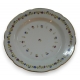 Assiette décor bleuets bleus et pourpre