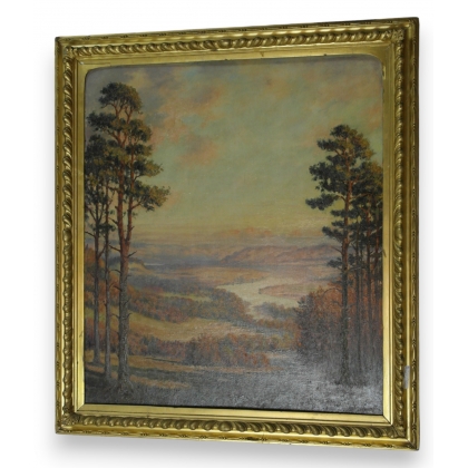 Tableau \"Paysage des Highlands\" signé T.W BROWN