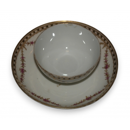 Bol et sous tasse \"Reine de Naples\" en