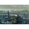 Gravure "Vue du Mont-Blanc" de TROLL.