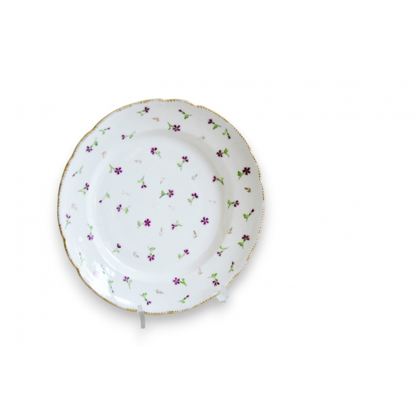 Assiette \"Semis de Bleuets pourpre\" en