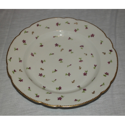 Assiette \"Semis de Bleuets pourpre\" en