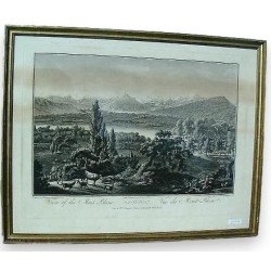 Engraving ‘View of Mont Blanc’ by TROLL.  at Moinat SA  – Antiques and decorative items –  Engravings, lithographs