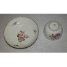 Saucer and decorative bowl with floral motif (hair) at  Moinat SA  - Antiques and home décor