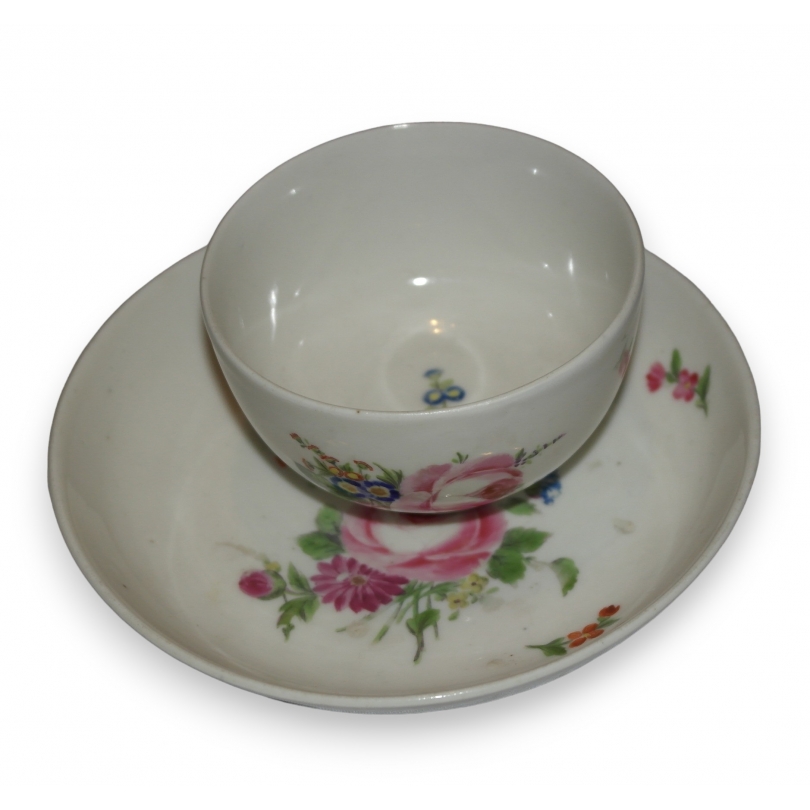 Nyon saucer and bowl (repaired), decorated by Moinat SA – Antiques and home décor